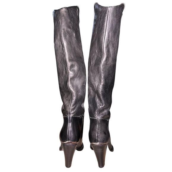 Free People Stevie Black Leather Knee High Boot Women's Size 8 (38.5) - Picture 2 of 6
